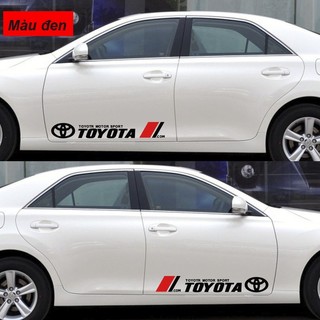 Bộ tem toyota phản quang dán thân xe hơi
