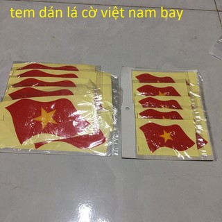 Tem đề can 3D nổi logo cờ Việt Nam hàng chất lượng