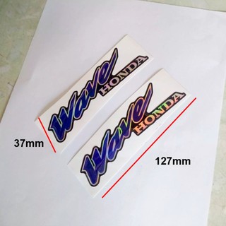 Bộ 2 Tem DÁN XE HONDA WAVE PVC phản quang 7 màu