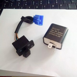 Công Tắc nháy 4 Bóng Xi Nhan cho xe YAMAHA AEROX 155, NVX 155, Janus + kèm cục chớp điện tử