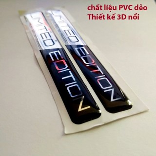 Bộ 2 Tem LIMITED EDITION PVC dẻo dán xe