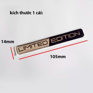 Bộ 2 Tem LIMITED EDITION PVC dẻo dán xe