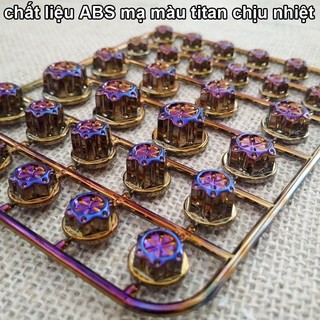 Bộ 30 Nắp chụp ốc màu TiTan ABS cho xe máy các loại, chịu nhiệt