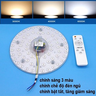 Đèn Trần LED chỉnh ánh sáng bằng Remote 3 màu - 24W và 48W trong 1, BONSO YD03
