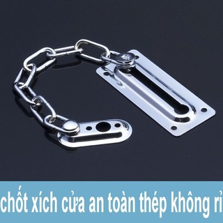 Chốt xích giới hạn mở cửa, chốt xích cửa chống gió đập, inox không gỉ
