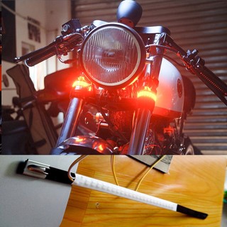 Bộ 2 Dây LED cuốn phuộc xe máy làm đèn xi nhan, sương mù siêu sáng khung thép chống nước