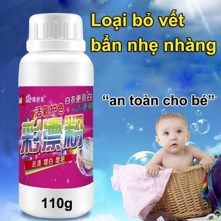 Chai Bột Tẩy Trắng Quần áo Shumel, Đánh tan mọi vết bẩn, an toàn cho bé 110g