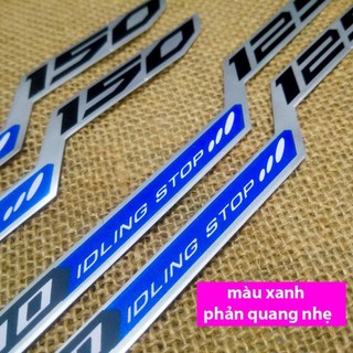 Tem trang trí dán xe TECHNO idling stop 150 - 125
