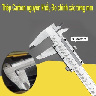 Thước Kẹp Cơ Khí Nhật bản, Thép Carbon, Đo chính xác 100%, Hàng xịn T16