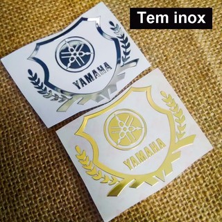 Tem Bông lúa YAMAHA inox sáng bóng