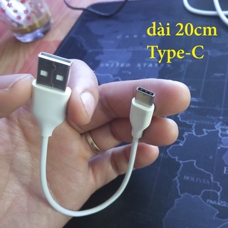 Cáp sạc Type C ngắn chiều dài cáp 20cm – sạc pin dự phòng,điện thoại