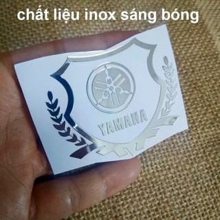 Tem Bông lúa YAMAHA inox sáng bóng dán trang trí xe máy