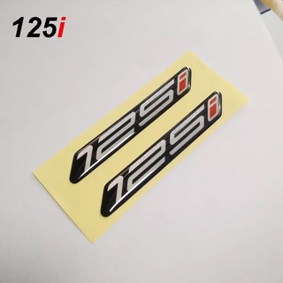 Bộ 2 Tem số 125i PVC nổi dán xe máy hàng zin