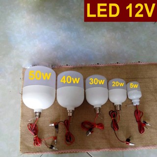  Bóng đèn LED 12v kẹp bình ắc quy 5W 20W ,30W  ,40w  ,50w Loại Tốt  BH 12 Tháng  