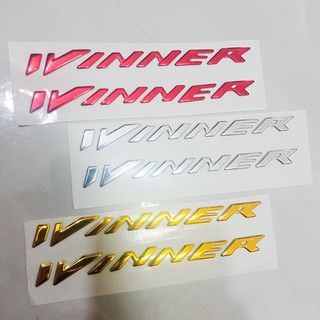 Bộ 2 tem Winner 3D nổi dán xe HONDA Kiểu Tem Mới