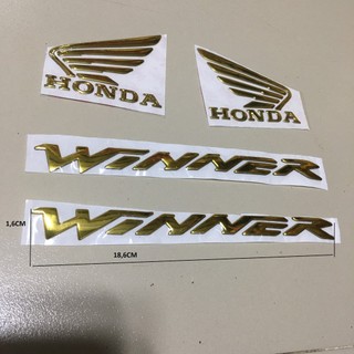 Bộ tem WINNER, Cánh chim chữ nổI MÀU VÀNG, chất liệu xi bóng