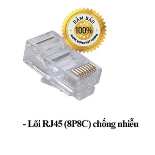 100 Đầu RJ45 Chống Nhiễu Dùng Bấm Dây Mạng