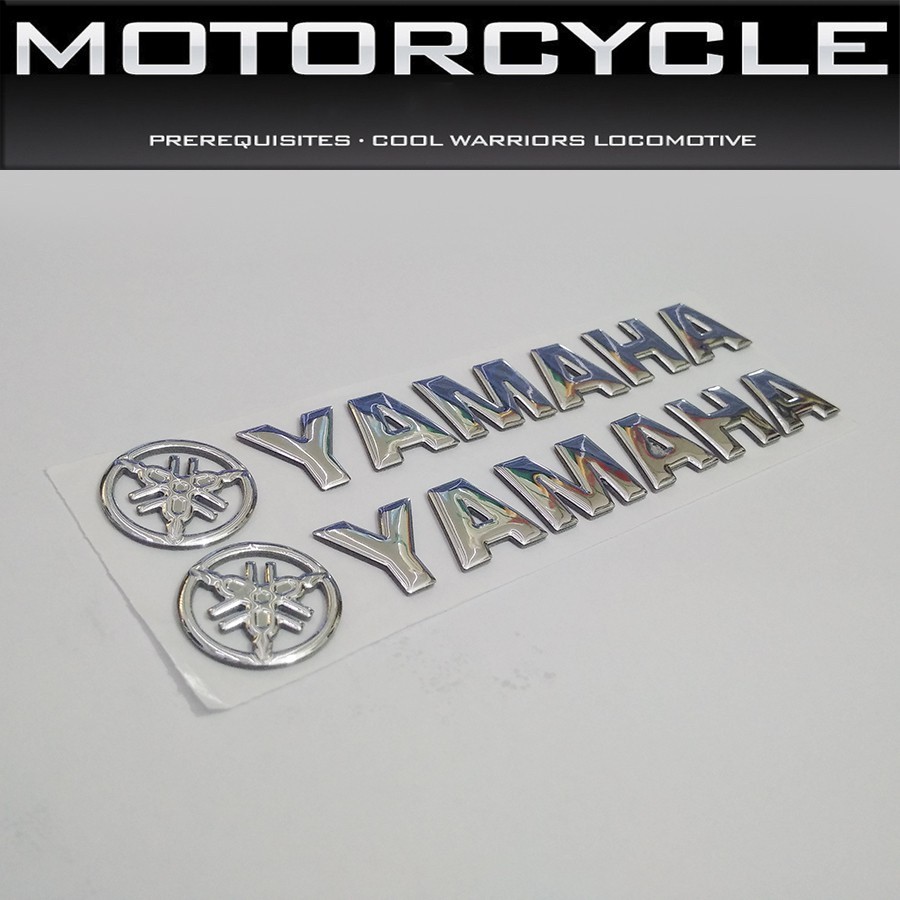 Bộ 2 tem YAMAHA 3D Nổi - YA Bạc