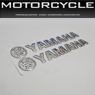 Bộ 2 tem YAMAHA 3D Nổi - YA Bạc