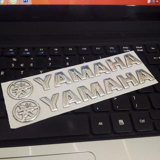 Bộ 2 tem YAMAHA 3D Nổi - YA Bạc