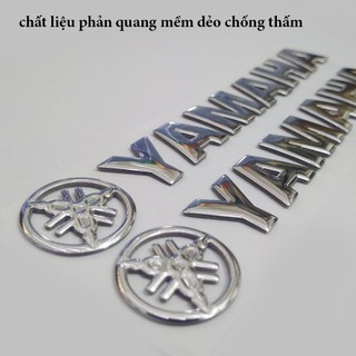 Bộ 2 tem YAMAHA 3D Nổi - YA Bạc