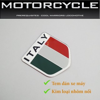 Tem dán xe Nhôm nổi CNC - ITALY 028
