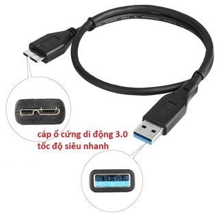 Dây cáp USB 3.0 Cho ổ Cứng Di Động HDD tốc độ chép siêu nhanh hàng xịn