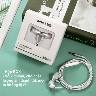 Tai nghe MH130 cho OPPO vỏ Nhôm, âm thanh chuẩn 3.5mm