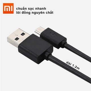 giá sỉ Cáp sạc nhanh micro usb 2A cho Xiaomi - Lõi đồng sấm sét (2A-Đen)