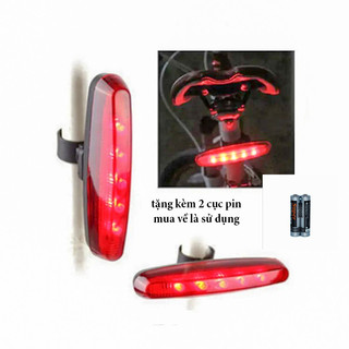 Đèn hậu cảnh báo xe đạp nháy 7 cấp độ kèm tặng 2 cục pin( YD-104)