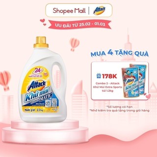 Nước giặt Attack Khử Mùi Extra Matic Chai 2.3kg
