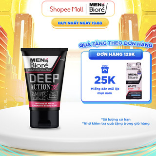 Sữa Rửa Mặt Men Biore Hạt Tác Động Kép Sạch Sâu 100g