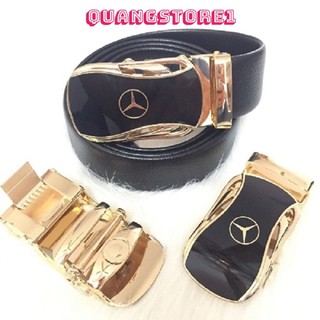 Thắt Lưng Da Nam Hàng Hiệu MERCEDES Cao Cấp Khóa Cài 🍓𝐐𝐔𝐀𝐍𝐆𝐒𝐓𝐎𝐑𝐄𝟏🍓 Dây Nịt Nam Da Bò 100% Chính Hãng Mạ Vàng Nam Tính