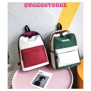 Balo Thời Trang Cao Cấp 💖FREESHIP💖 Balo Đi Học Chất Vải Bố Bền Đẹp Phối Mầu Trẻ Trung Nữ Tính - BA LÔ CHÍNH HÃNG