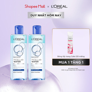 Bộ 2 nước tẩy trang đa năng 3in1 làm sạch sâu L'Oreal Paris (xanh dương đậm)