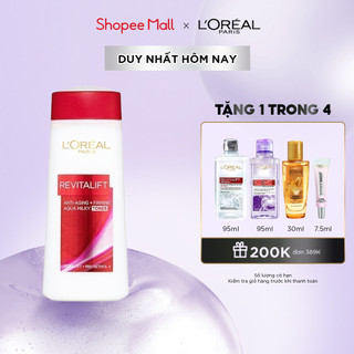 Nước hoa hồng se khít lỗ chân lông và săn chắc da L'Oreal Paris Revitalift Aqua Milky 200ml
