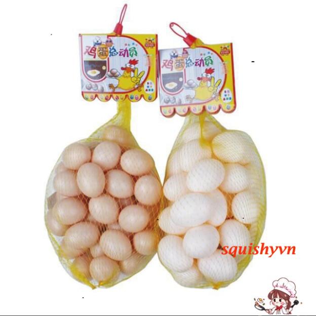 Set 10 quả trứng gà giả màu trắng bằng nhựa cho mô hình chuồng ấp trứng trứng gà mô phỏng cho dạy học vẽ hình lên t