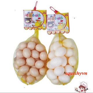 Set 10 quả trứng gà giả màu trắng bằng nhựa cho mô hình chuồng ấp trứng trứng gà mô phỏng cho dạy học vẽ hình lên t