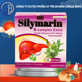 Viên uống SILYMARIN B-COMPLEX  tím  bảo vệ gan , hỗ trợ, giải độc gian, hạ men gan - Hộp 100 viên