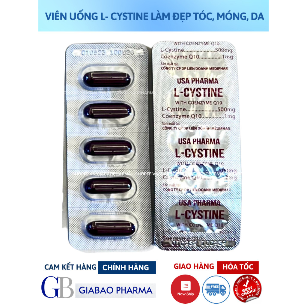 COMBO L cystine 500mg 60 viên + Vitamin C 60 viên DHC hỗ trợ trắng da và giảm rụng tóc, giảm mụn