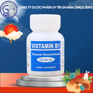 Vitamin B1 lọ nhỏ bổ sung Vitamin B1, hỗ trợ tiêu hoá tốt; mọc tóc