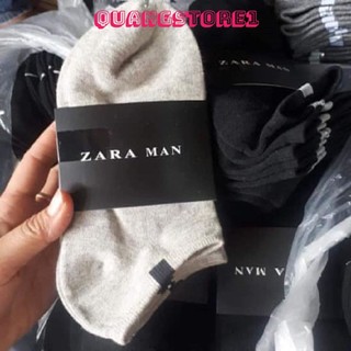 Tất Nam Nữ Zara Trơn Cổ Ngắn Thời Trang Cao Cấp UNISEX Chất Cotton 100% Co Giãn Thấm Tốt Hàng Nhập Khẩu Chính Hãng GC02