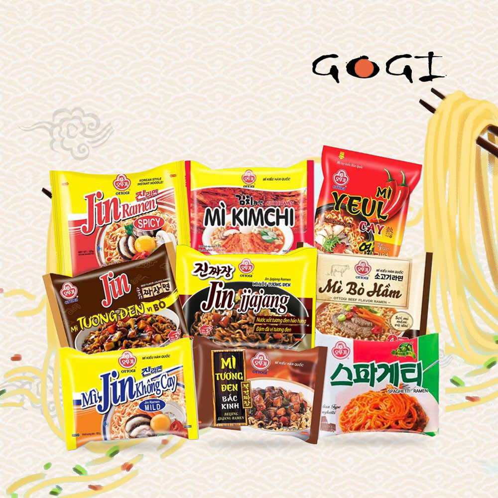 Mì Hàn Quốc OTTOGI Gói 140G nhiều vị