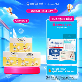 Combo 3 Hộp Bông tẩy trang làm sạch da Bông Bạch Tuyết Calla Mềm Mịn (180 miếng/hộp)