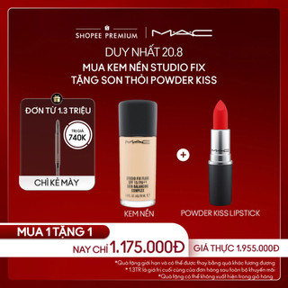  MAC - Bộ 2 món: Kem nền Studio Fix và Son thỏi Powder Kiss