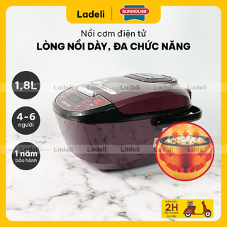 Nồi cơm điện tử 1.8L SUNHOUSE SHD8909 đa năng