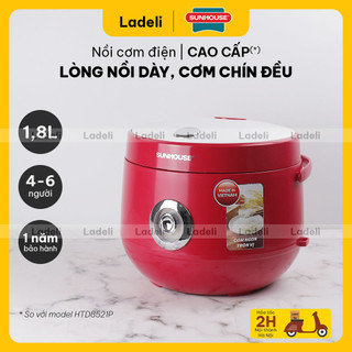 Nồi cơm điện 1.8L SUNHOUSE SHD8606R thân nhựa