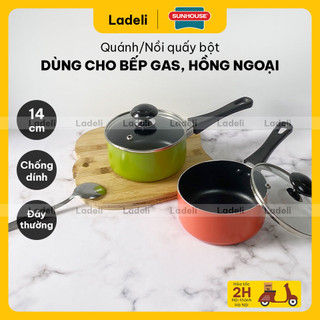 Quánh nồi quấy bột chống dính SUNHOUSE SHG-MP14 / SHG-MP14O size 14cm đáy thường
