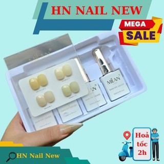 Set sơn gel tông trắng MiLan 4 màu( tặng kèm bảng màu) sơn gel trắng sữa chua HN NAIL NEW