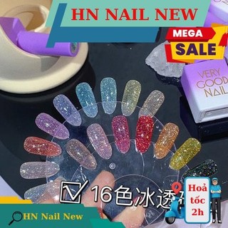 sơn gel nhũ flash Verygood Nail lẻ Vàng , Bạc , Cam chai 15ml làm móng HN NAIL NEW